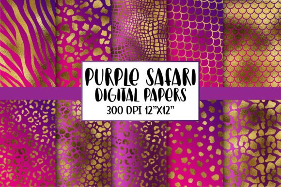 Download Purple Animal Print Digital Papers - Animal Collection
