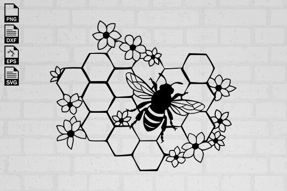 Download Bee Svg File, Floral Bee Honey Svg - Bee Collection