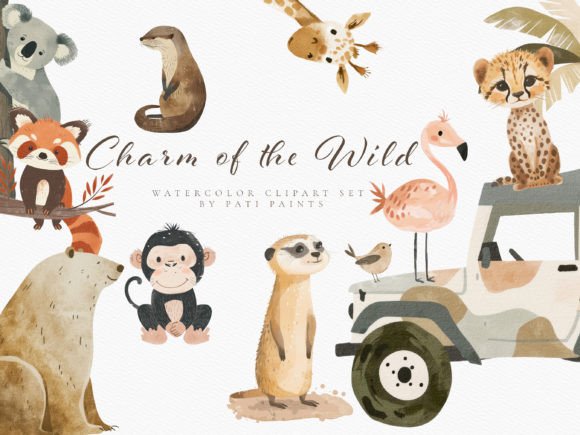 Download Safari Animal Nursery Clipart Bundle - Animal Collection