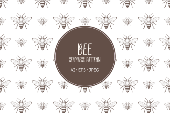 Download Naturalistic, Scientific Bee Pattern - Bee Collection