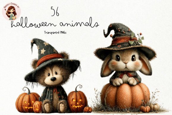 Download Cute Halloween Animals PNG Clipart - Animal Collection