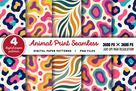 Download Bright Animal Print Digital Pattern 2 - Animal Collection