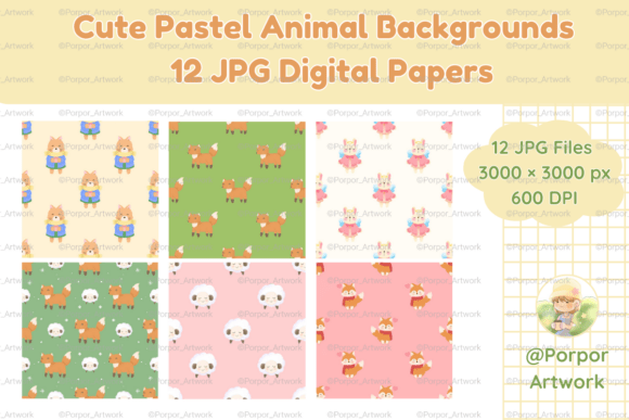 Download Cute Pastel Animal Backgrounds JPG - Animal Collection