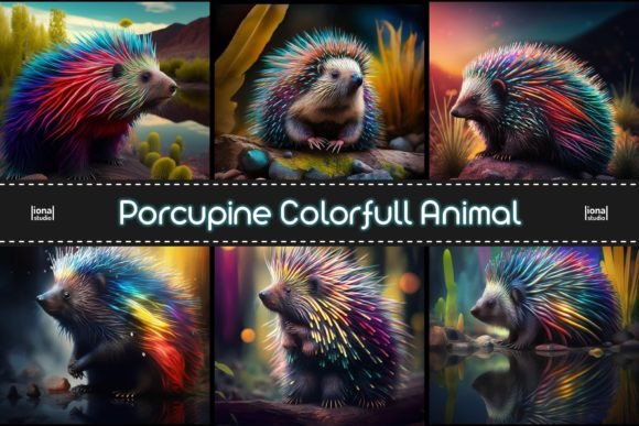 Download Porcupine Colorfull Animal Background - Animal Collection