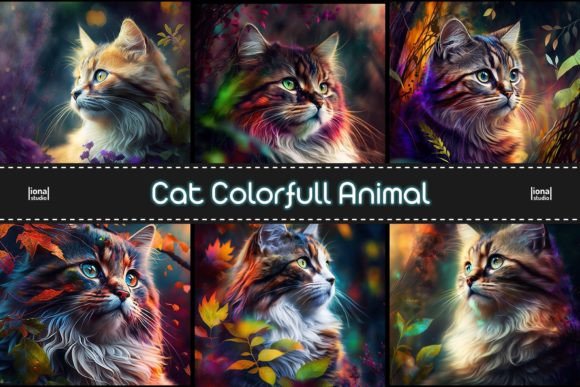 Download Cat Colorfull Animal Background - Animal Collection