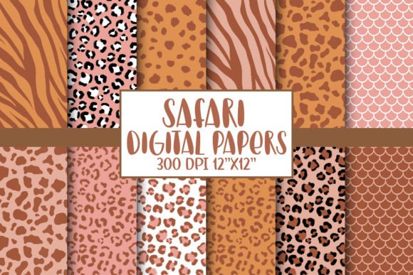 Download Boho Animal Print Digital Papers - Animal Collection