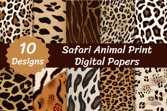 Download Safari Animal Print Digital Papers - Animal Collection