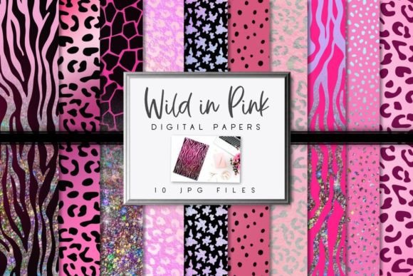 Download Pink Animal Print Digital Papers - Animal Collection