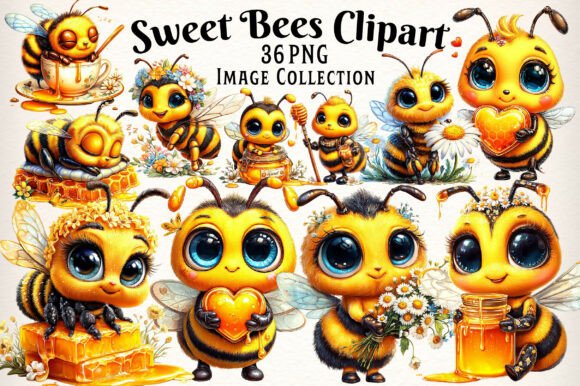 Download Sweet Bees Clipart, Cute Bee Clipart - Bee Collection