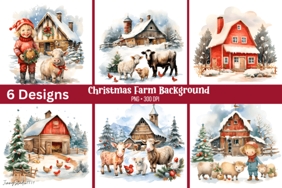 Download Christmas Farm Animal Background - Animal Collection