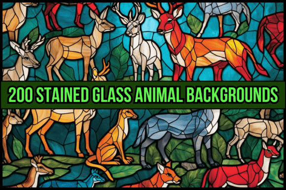 Download 200 Stained Glass Animal Backgrounds - Animal Collection