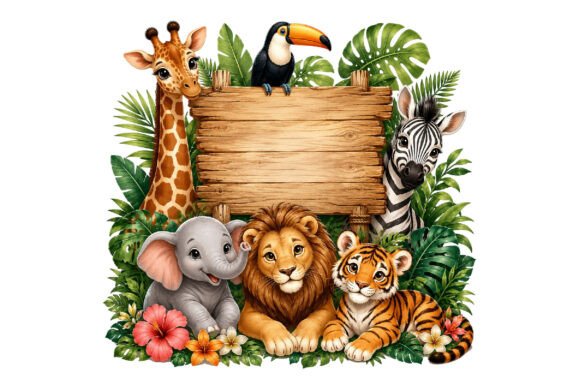 Download Safari Animal Sign Clipart PNG - Animal Collection