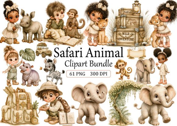 Download Safari Animal Clipart Bundle - Animal Collection