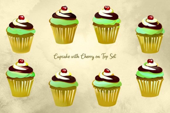 Download Cupcake with Cherry on Top Set - Cherry on top Collection